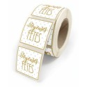 Étiquette adhésive "Joyeuses fêtes" 3,5 x 4 cm - par 500