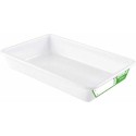 Bac rectangulaire plat PEHD biosource blanc 5 L