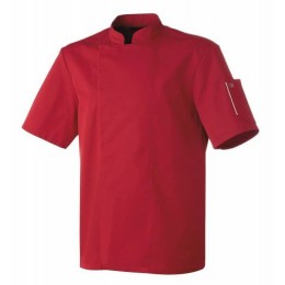 Veste de cuisine manches courtes Nero bordeaux T3