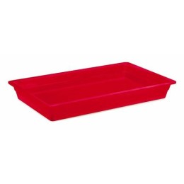 Bac mélamine rouge GN 1/1 H. 6,5 cm