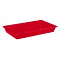 Bac mélamine rouge GN 1/1 H. 6,5 cm