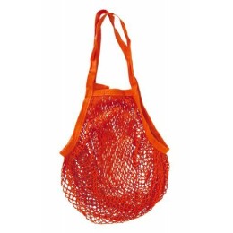 Sac filet coton bleu jaune noir corail 50x40cm /24