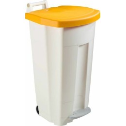 Poubelle mobile a pédale Boogy jaune 90 L