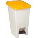 Poubelle mobile à pédale Mobily jaune 60 L