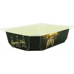 Barquette carton scellable décor "fêtes" 75 cl - par 65