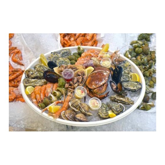 Plateau fruits de mer en pulpe de canne à sucre