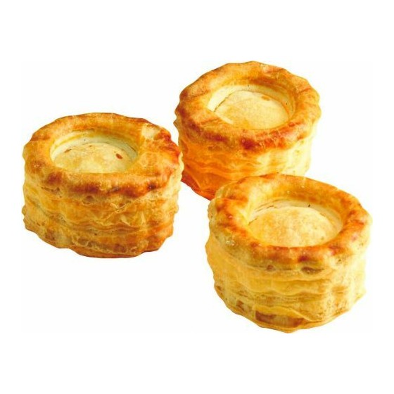 Bouchée ronde à la margarine végétale feuilletage ø 8 x 5 cm - par 60 Bouchée ronde à la margarine végétale feuilletage ø 8 x 5 cm - par 60