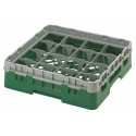 Casier 16 verres PP  vert Ø 11,1 cm H 9,2 cm