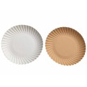 Assiette ronde carton intérieur blanc et extérieur écru ø 12,5 cm - par 50