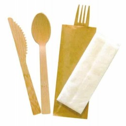 Kit couverts bambou 4 en 1 - par 100