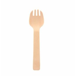 Mini fourchette bouleau 10,5 cm - par 100