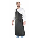 Tablier parisien Basile polycoton noir Talbot 117 cm