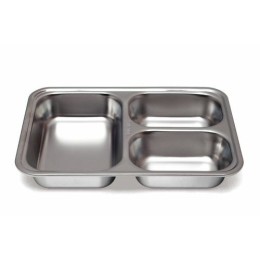 Plateau 3 compartiments inox 24 x 17 x 4,2 cm - par 12