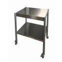 Table multi services inox sur 4 roues 63 x 50 x 90 cm