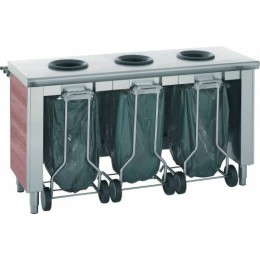 Meuble de pré tri central avec 3 porte sacs