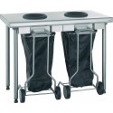 Table de pré tri central avec 2 porte sacs