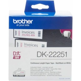 Ruban adhésif DK22251 rouge et noir 6,2cmx15,24m