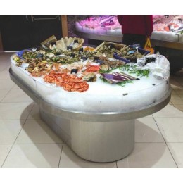 Îlot oblong poissonnerie 235 x 142 cm