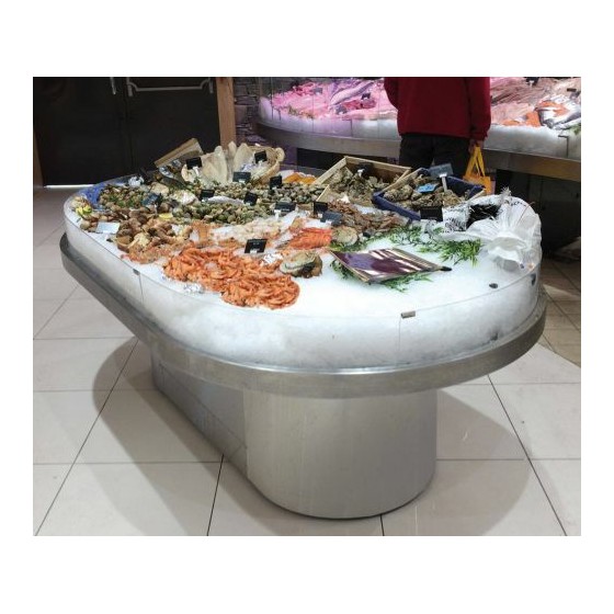 Îlot oblong poissonnerie 150 x 100 cm Îlot oblong poissonnerie 150 x 100 cm