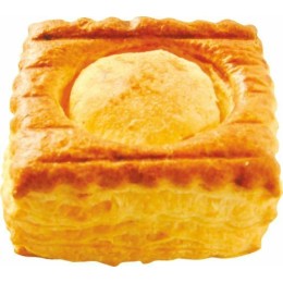 Bouchée carrée feuilletage 80 x 80 H 50 mm - Carton de 60