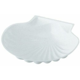 Coquille Saint Jacques plastique blanche 13 cm - par 100