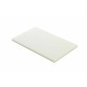 Planche de découpe PEHD blanche 53 x 32,5 x 2 cm