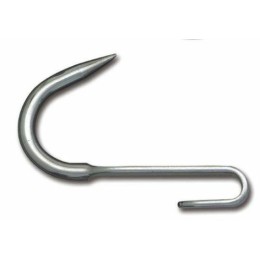 Crochet fixe pour barre de 15 mm, L. 12 cm ø 9 cm