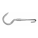 Crochet fixe pour barre de 15 mm  ø 12 x 28,5 cm