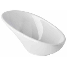 Verrine penchée mélamine blanche 4 cl 6 x 11,5 x 5,5 cm - par 24