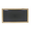 Plat mélamine noir bord bois 42 x 23 x 2,1 cm