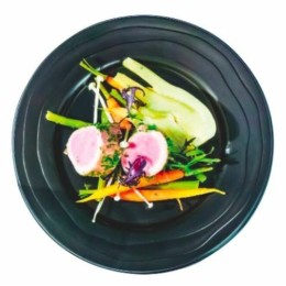 Assiette ronde PP noire ø 24 cm - sachet de 20