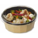 Saladier Luxibowl carton noir et kraft 75 cl - par 40