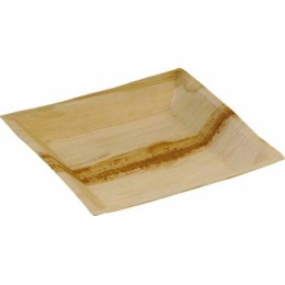 Assiette carrée palmier 18 x 18 cm - par 25