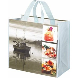 Sac réutilisable PP tissé "Poissonnerie" 40 x 35 + 20 cm - par 100