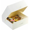 Boite pâtissière blanche en carton 20 x 20 x 8 cm - par 50