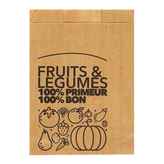Sac fruits et légumes kraft brun 1kg /1000