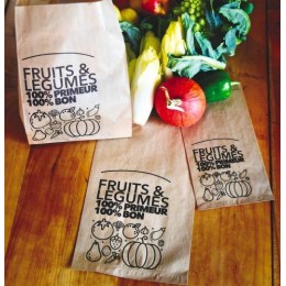 Sac fruits et légumes kraft brun 1kg /1000
