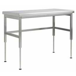 Table inox à hauteur variable 200 x 70 cm
