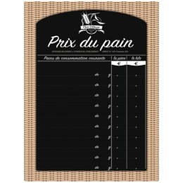 Panneau affichage prix du pain rotin PVC 30 x 40 cm