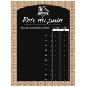 Panneau affichage prix du pain rotin PVC 30 x 40 cm