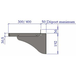Étagère murale pleine 160 x 40 cm