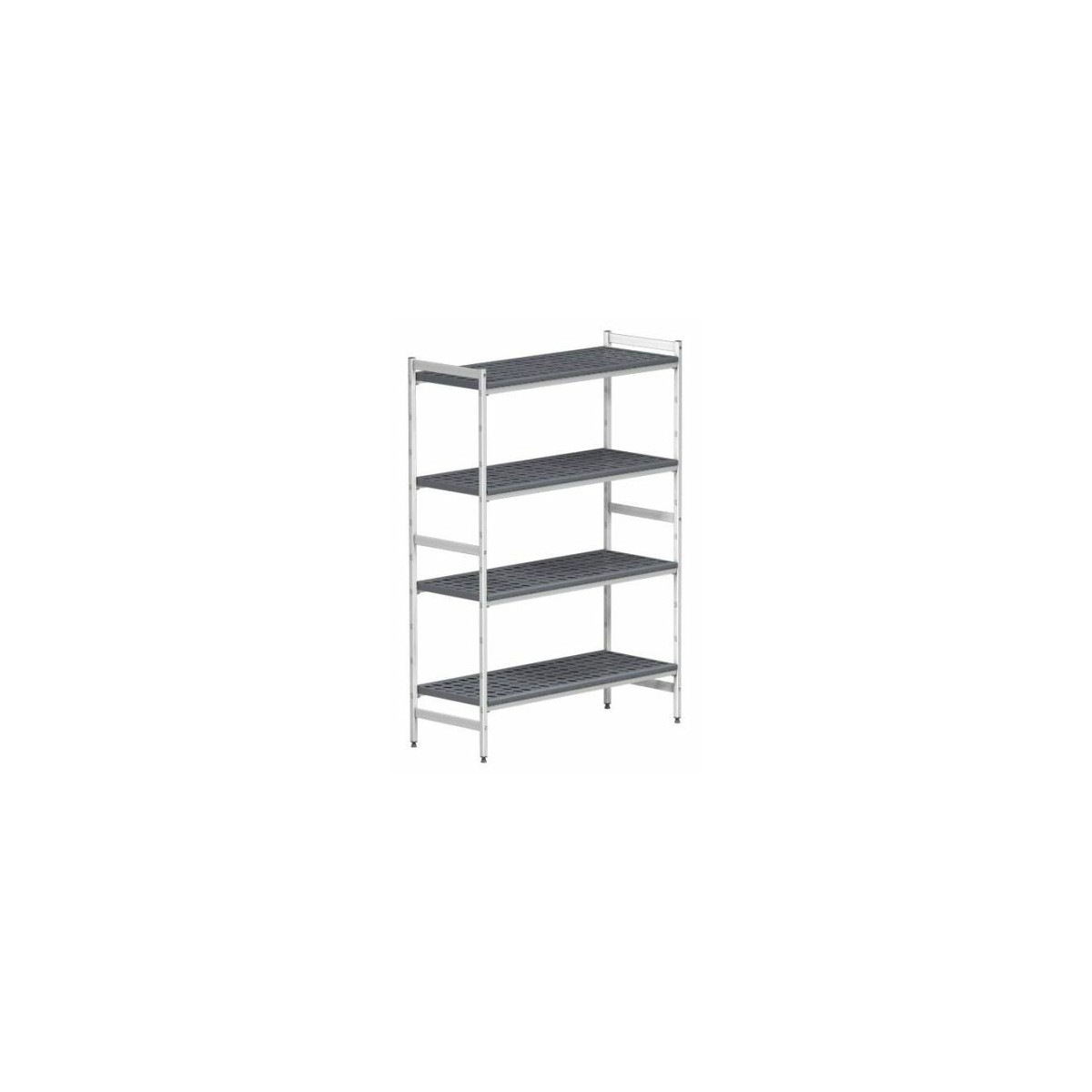 Rayonnage aluminium angle 5544x570 2000 4 niveaux- DISTFORM - EAA00669