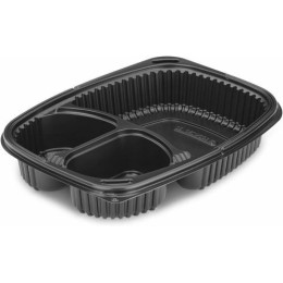 Boite Cookipack 3 compartiments PP 125 cl / carton de 320