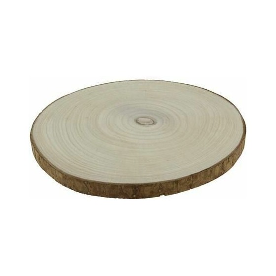 Plateau rondin en bois ø 30 cm - par 12 Plateau rondin en bois ø 30 cm - par 12