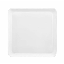 Assiette plate carrée Yaka blanche 25,5 x 25,5 cm - par 6