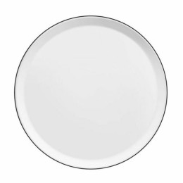 Assiette plate Yaka blanche liseré noir ø 27 cm - par 6