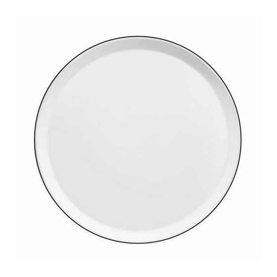 Assiette plate Yaka blanche liseré noir ø 27 cm - par 6