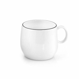 Tasse à café et thé Yaka blanche liseré noir 20 cl - par 6