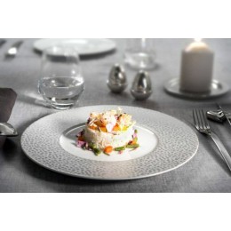 Assiette plate Baghera platine ø 23 cm - par 6