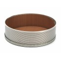 Moule à manqué perforé inox et feuille de cuisson ø 24 cm